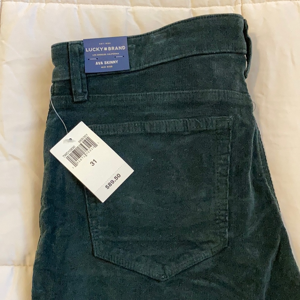 Lucky Brand Green corduroy jeans